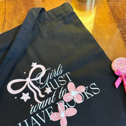 Girls Just Want To Have Books| Standard Tote bag | Black | Coquette
